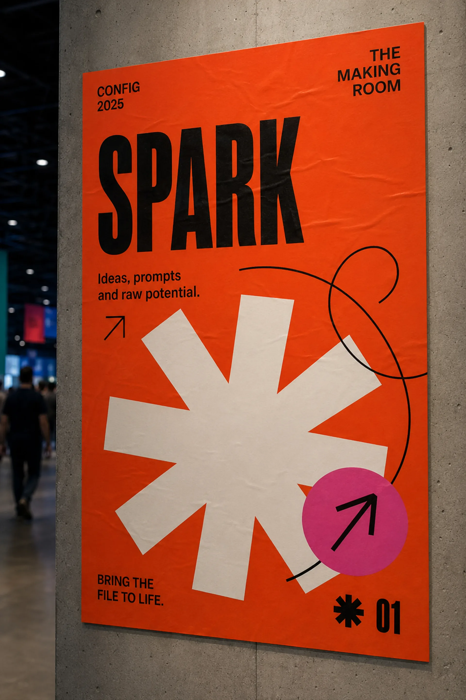 Config 2025 — Config 2025 orange Spark poster for The Making Room