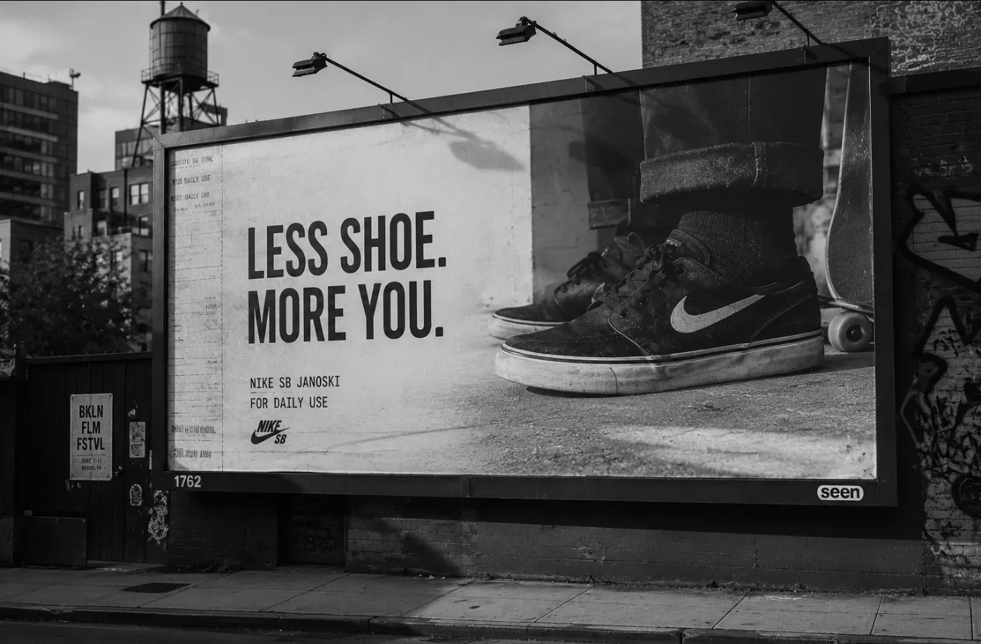 For Daily Use — Less shoe. More you. Nike SB billboard on a city street