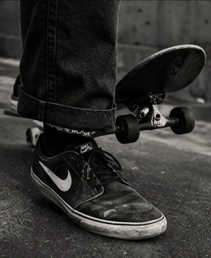 For Daily Use — Nike SB Janoski shoe on a skateboard deck