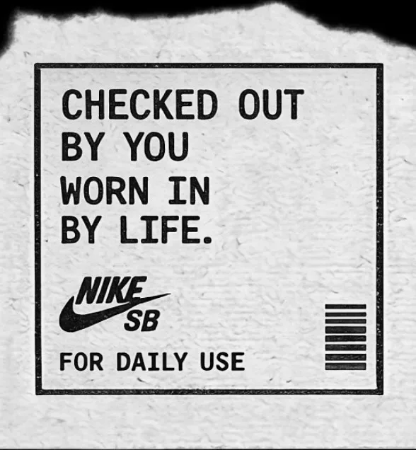 For Daily Use — Checked out by you, worn in by life campaign sticker