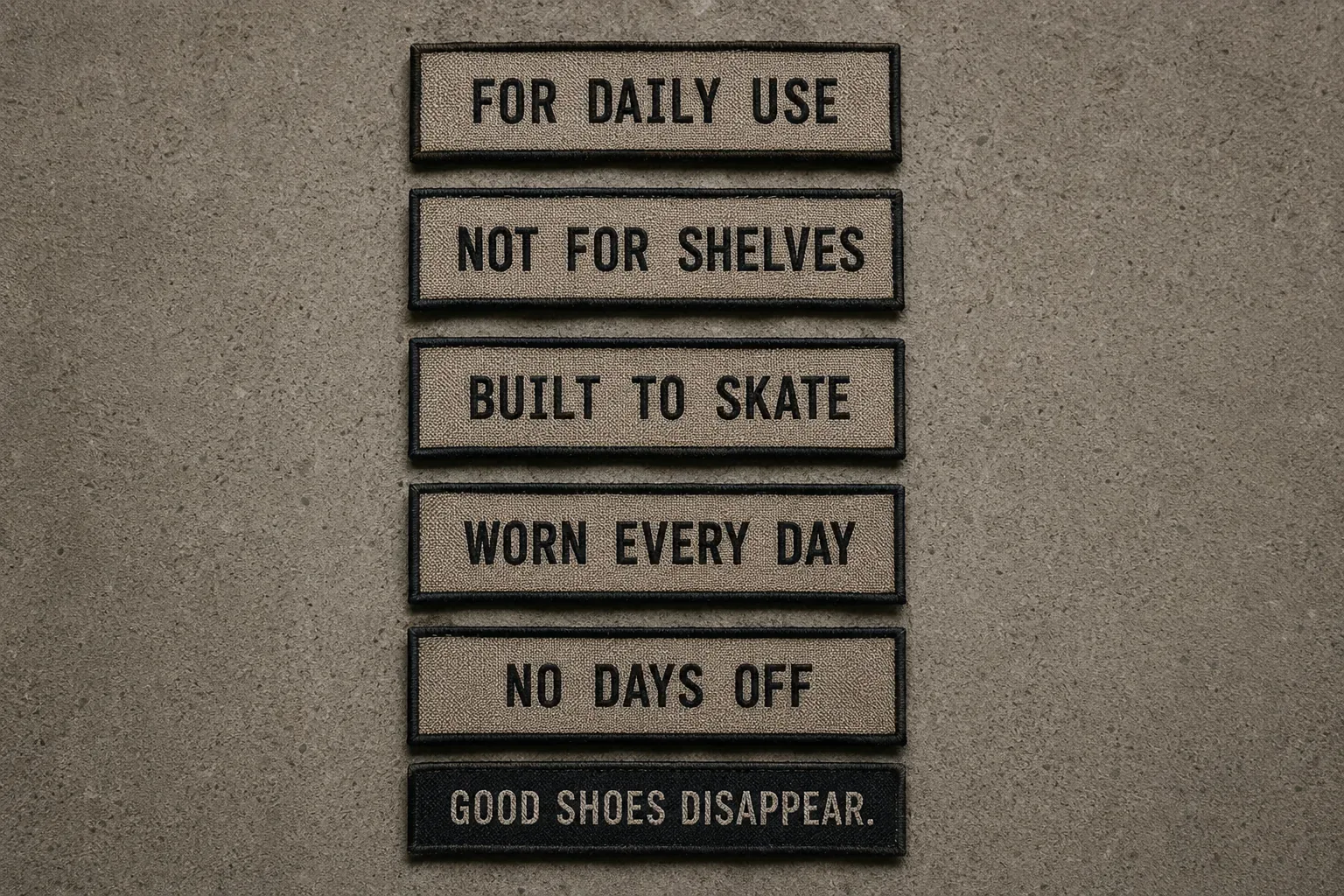 For Daily Use — Nike SB For Daily Use usage labels system board with everyday activity messages
